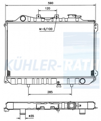 Wasserkhler passend fr Mazda