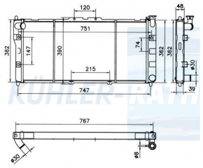 Wasserkhler passend fr Mazda