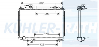 Wasserkhler passend fr Mazda/Ford