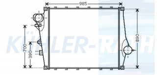 Ladeluftkhler passend fr Volvo