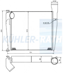 Ladeluftkhler passend fr Kssbohrer/Neoplan/Setra