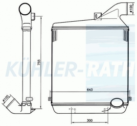 Ladeluftkhler passend fr Kssbohrer/Neoplan