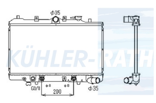 Wasserkhler passend fr Mazda