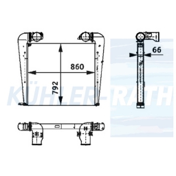 Ladeluftkhler passend fr Evobus/Mercedes-Benz/Setra