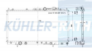 Wasserkhler passend fr Chrysler/Dodge/Mitsubishi