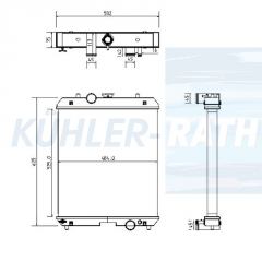 Wasserkhler passend fr Atlas Copco/IHI/Kubota