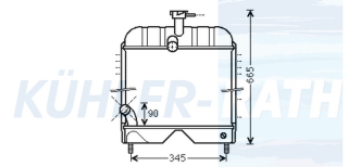 Wasserkhler passend fr Massey Ferguson