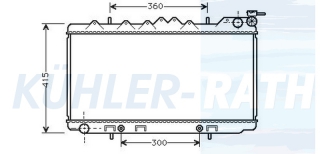 Wasserkhler passend fr Nissan