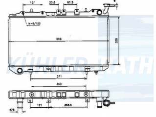 Wasserkhler passend fr Nissan