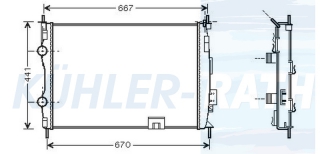 Wasserkhler passend fr Nissan