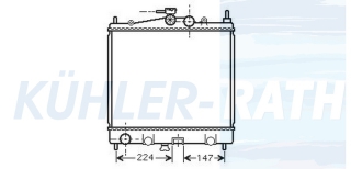 Wasserkhler passend fr Nissan