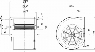 Radialgeblse passend fr Spal 12V