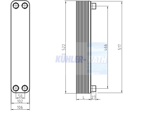 Plattenwrmetauscher passend fr 40 Platten