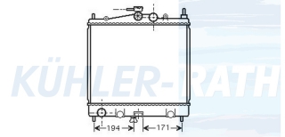 Wasserkhler passend fr Nissan/Renault