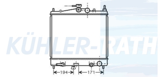 Wasserkhler passend fr Nissan/Renault