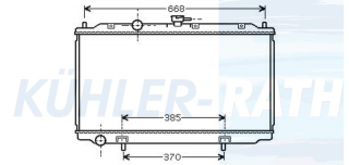 Wasserkhler passend fr Nissan