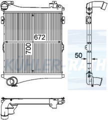 Ladeluftkhler passend fr Renault Trucks/Volvo