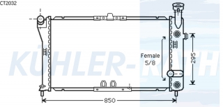 Wasserkhler passend fr Buick/Chevrolet/Oldsmobile/Nissan