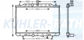 Wasserkhler passend fr Nissan