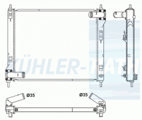 Wasserkhler passend fr Nissan