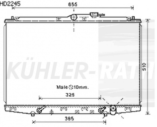 Wasserkhler passend fr Honda