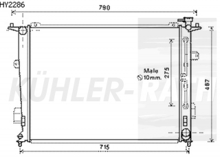 Wasserkhler passend fr Hyundai