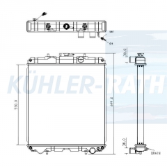 Wasserkhler passend fr Yanmar/Takeuchi