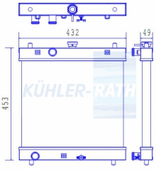 Wasserkhler passend fr Kubota/Schaeff/Avant/Moffet/Volvo/Denso