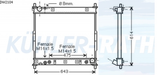 Wasserkhler passend fr SsangYong