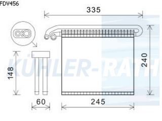 Verdampfer passend fr Ford