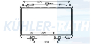 Wasserkhler passend fr Nissan