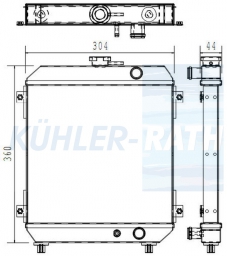 Wasserkhler passend fr Kubota