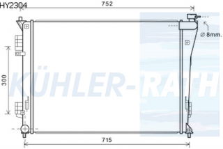 Wasserkhler passend fr Hyundai