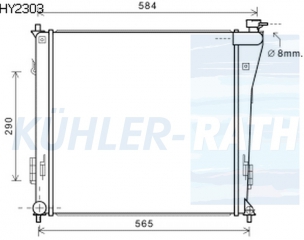 Wasserkhler passend fr Hyundai