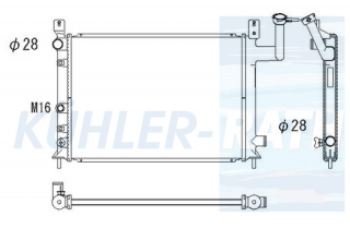 Wasserkhler passend fr Nissan