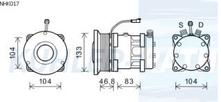 Kompressor passend fr Case/Ford/New Holland