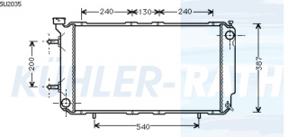 Wasserkhler passend fr Subaru