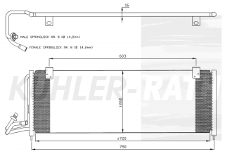 Kondensator passend fr Jeep