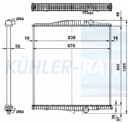 Wasserkhler passend fr Volvo