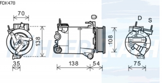 Kompressor passend fr Ford/Land Rover/Volvo