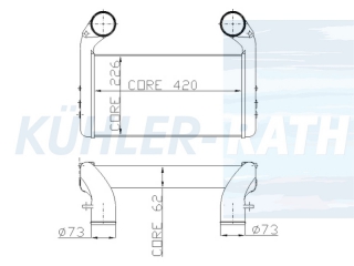 Ladeluftkhler passend fr Massey Ferguson