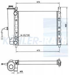 Wasserkhler passend fr Fiat