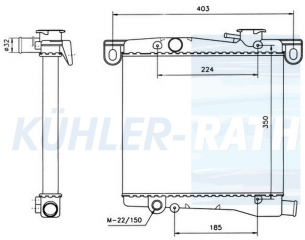 Wasserkhler passend fr Fiat