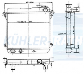 Wasserkhler passend fr Fiat
