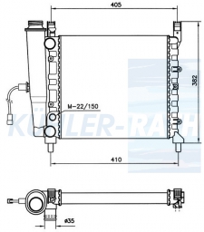 Wasserkhler passend fr Fiat