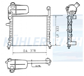 Wasserkhler passend fr Fiat