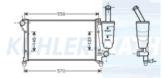 Wasserkhler passend fr Fiat