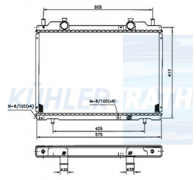 Wasserkhler passend fr Fiat