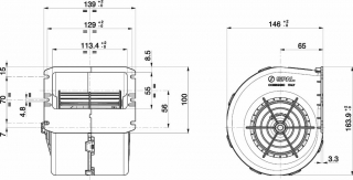 Radialgeblse passend fr Spal 12V