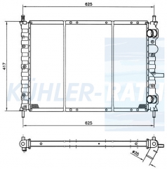 Wasserkhler passend fr Fiat